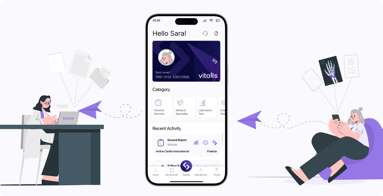 illustration vitalls mobile app